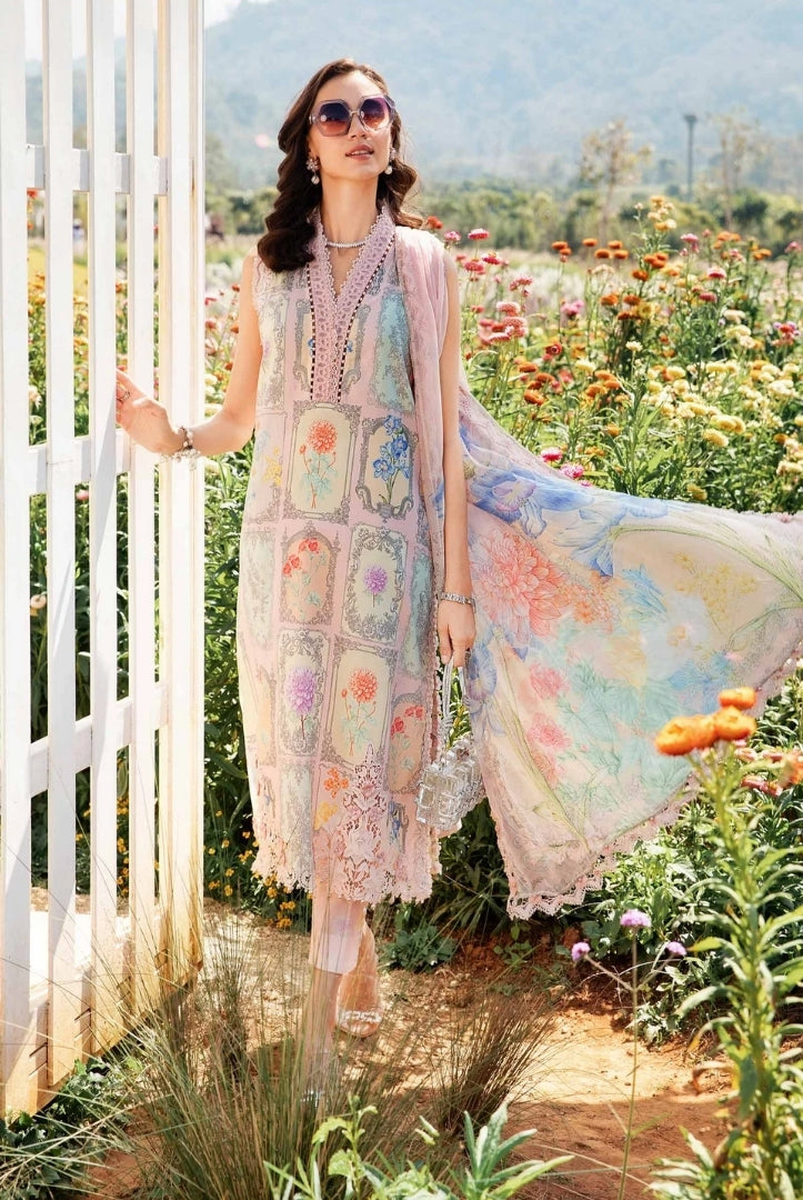 3 Piece Stitched Printed Lawn Suit From Maria.B M.Prints Spring Summer'25 Collection - 03