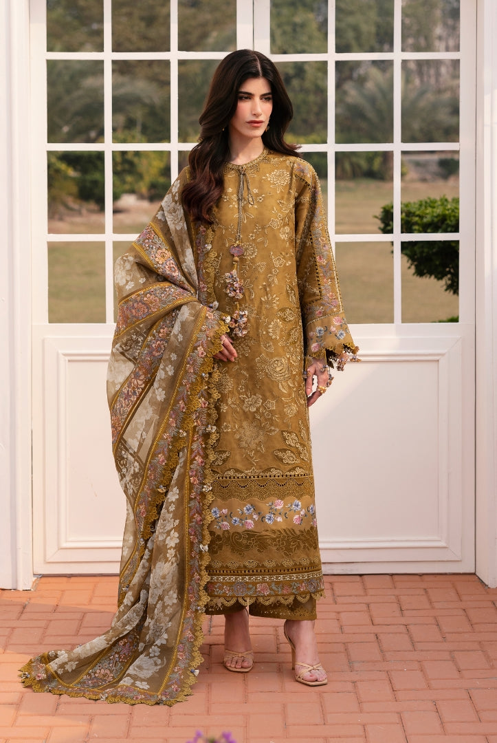 3 Piece Stitched Embroidered Lawn Suit From Baroque Eid Lawn'25 Collection - 03