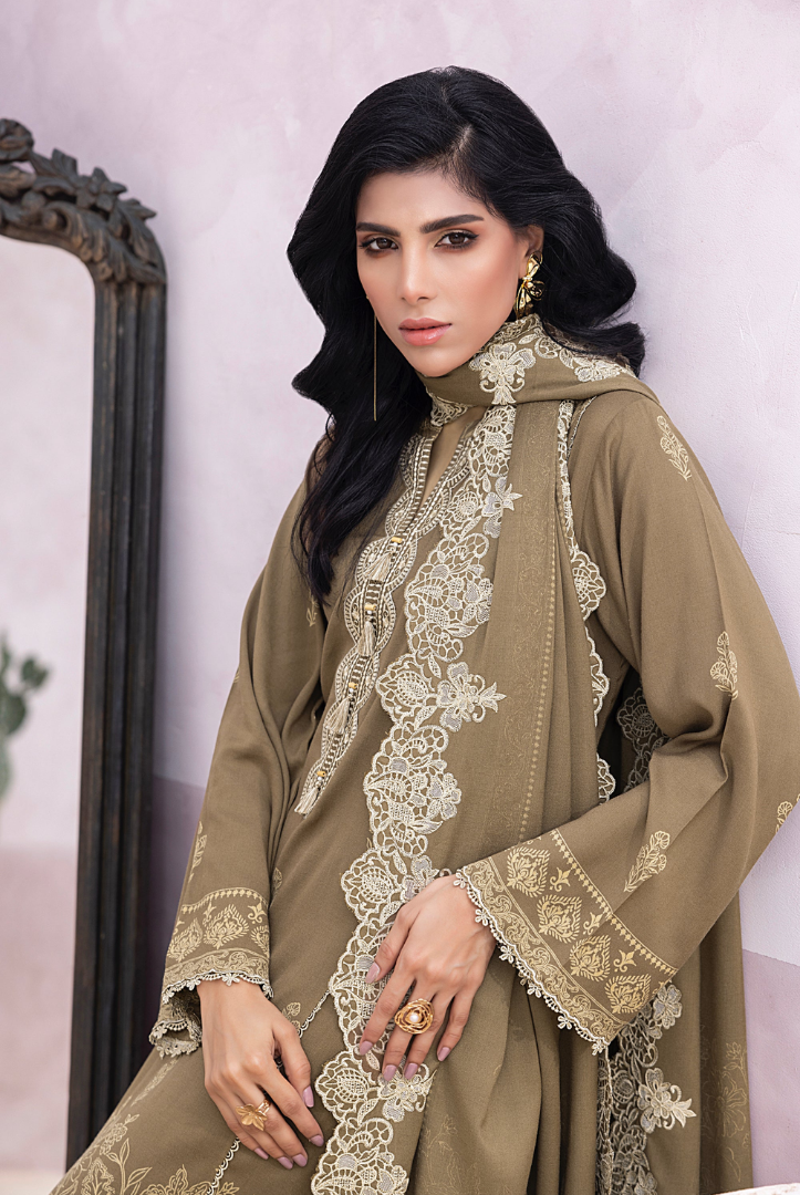 3 Piece Stitched Winter Essentials By LSM Lakhany Embroidered Cashmi Wool LG-IZ-0475-C