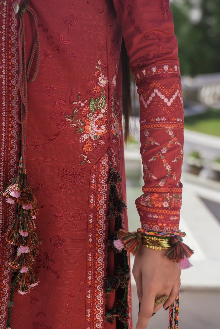 3 Piece Stitched Luxury Winter Shawl Suits Collection'24 By Hussain Rehar - MANA