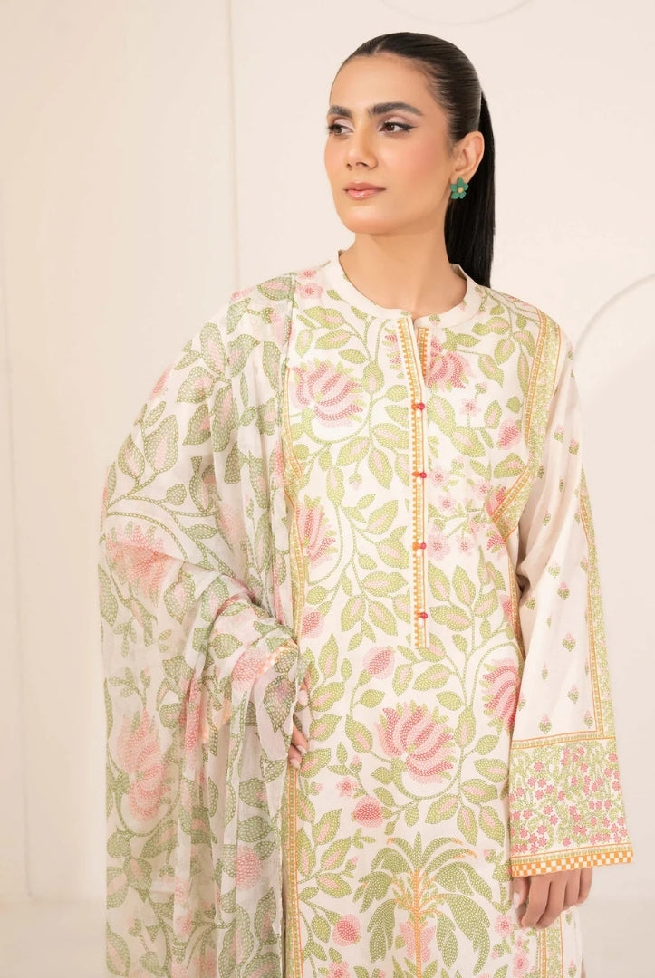 3 Pc Stitched Printed Lawn Suit By Limelight Summer Collection - 32