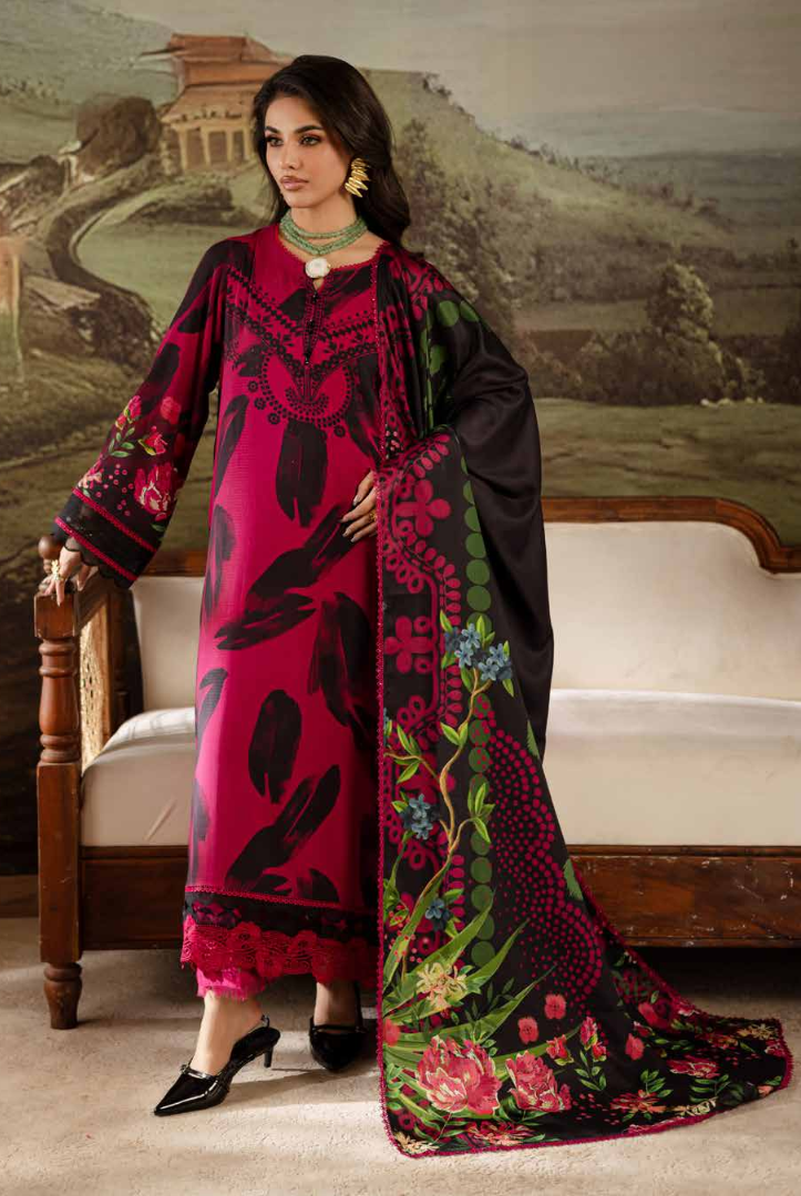 3 Piece Stitched Nureh Signature Printed Linen'25 SP-177