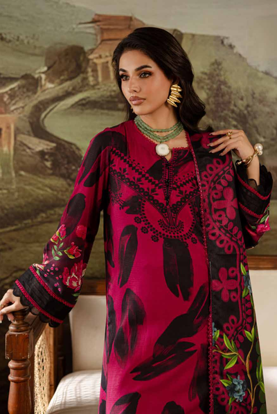 3 Piece Stitched Nureh Signature Printed Linen'25 SP-177