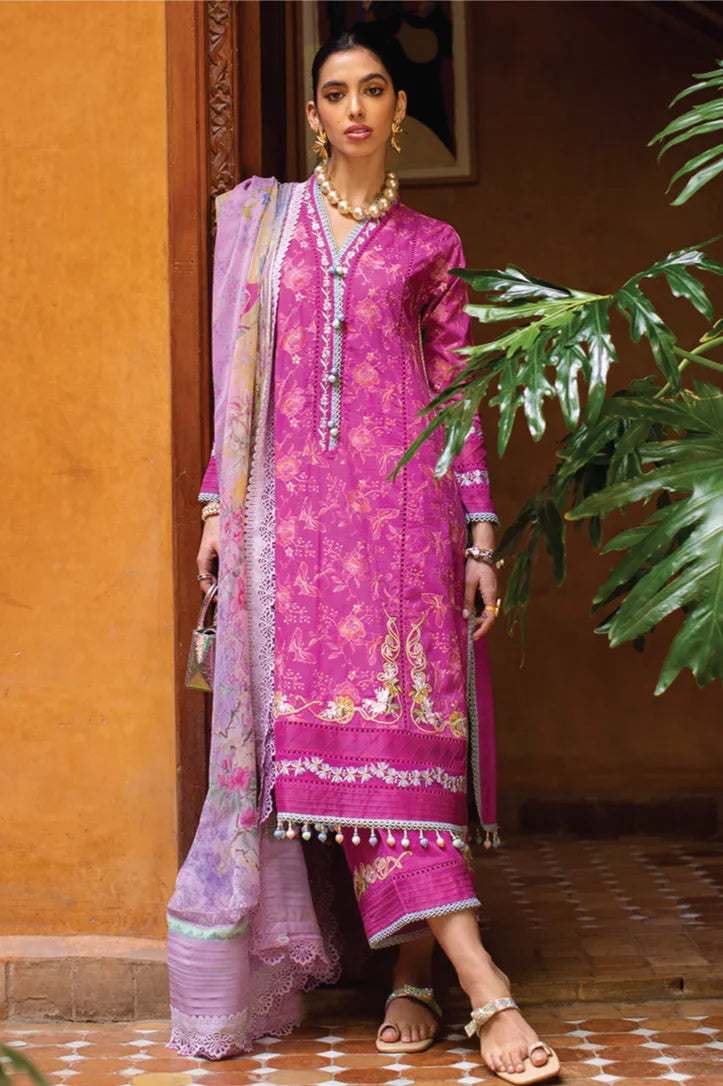 3Piece Stitched Suit By Farah Talib - MARRAKECH MAGENTA