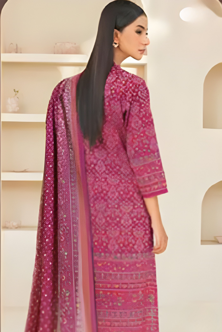 3 Pc Stitched Printed Lawn Suit By Limelight Summer Collection - 20