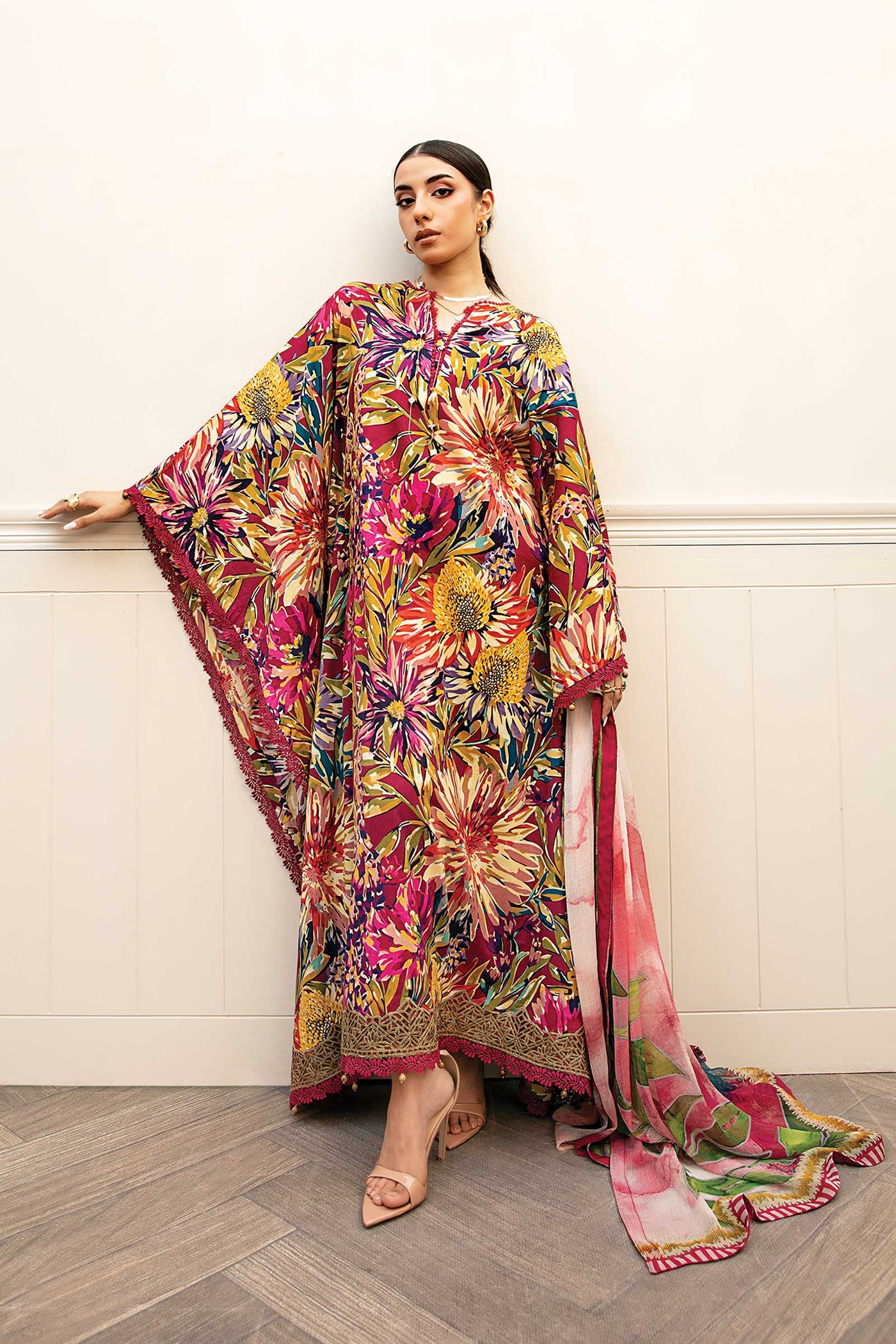 3 Piece Stitched Embroidered Lawn Suit From Maria.B By M.Basics Eid Collection'25-15