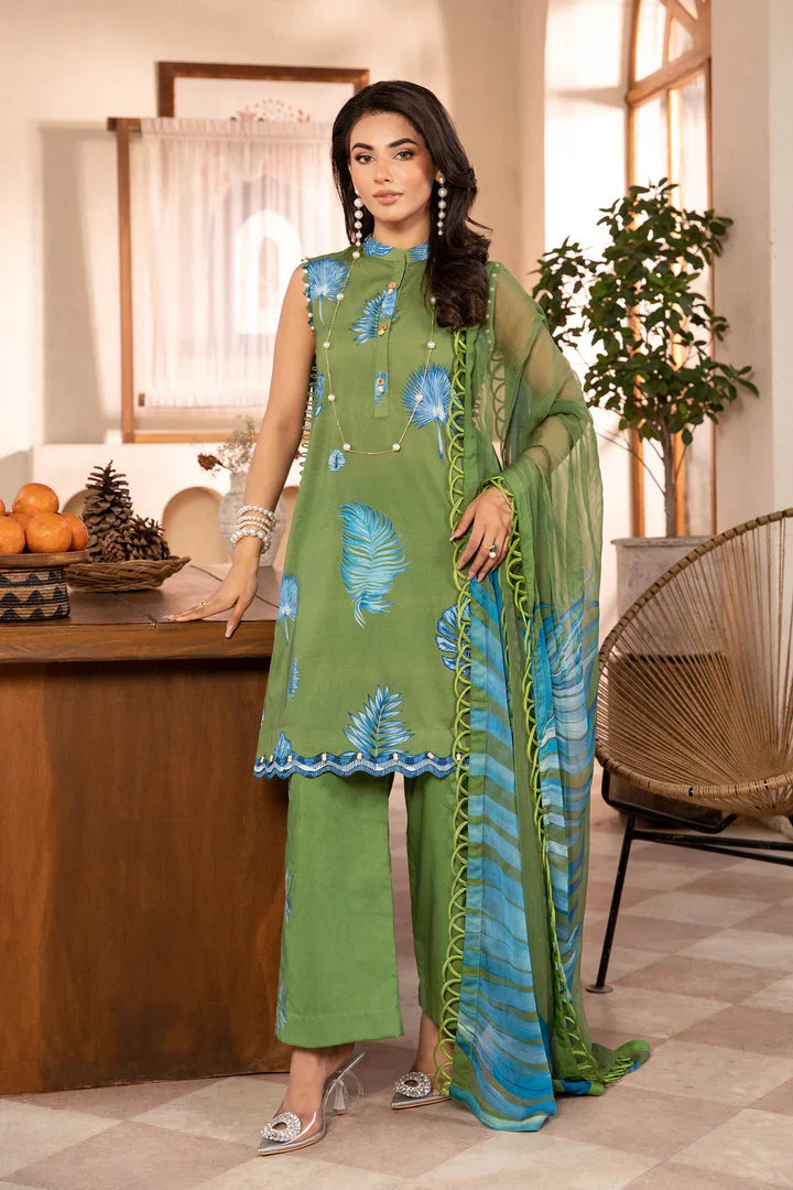 3 Piece Stitched Embroidered Lawn Suit From Maria.B By M.Basics Eid Collection'25-22