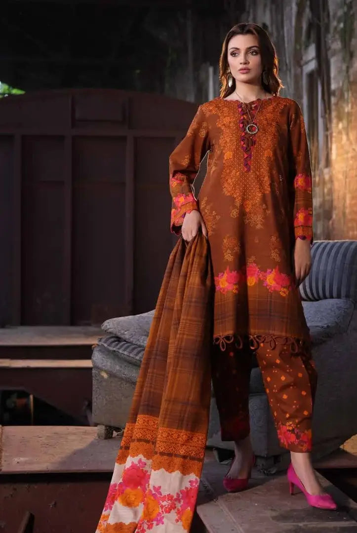 3 Piece Stitched Printed Khaddar Suit From Charizma C-Prints Vol-1 - 07
