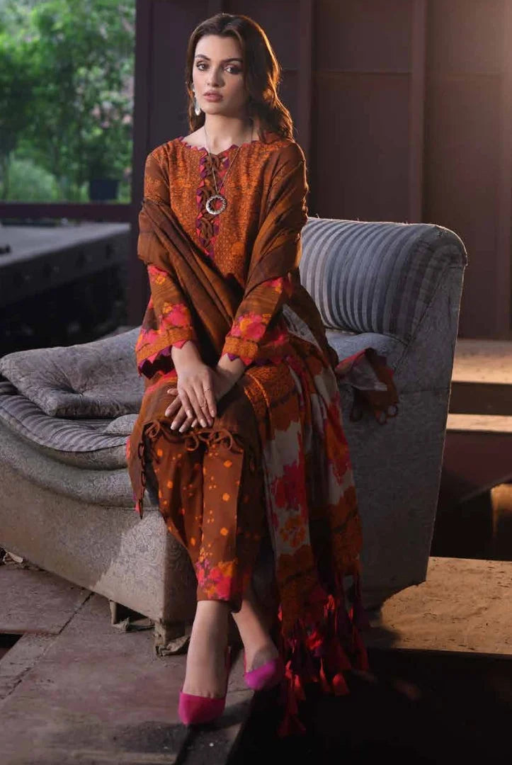 3 Piece Stitched Printed Khaddar Suit From Charizma C-Prints Vol-1 - 07