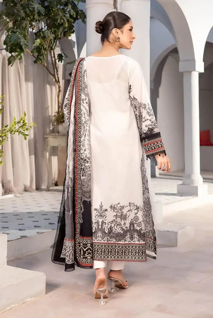 3 Piece Stitched Printed Lawn Suit From Maria.B By M.Basics Vol-01 Collection'25  Elaheh - 05