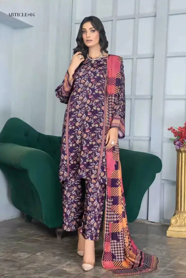 3 Piece Stitched Suits By Sakina Anarkali - 10