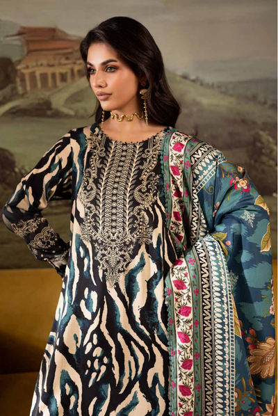 3 Piece Stitched Nureh Signature Printed Linen'25 SP-171