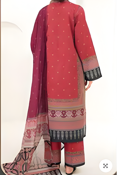 3 Pc Stitched Printed Lawn Suit By Limelight Summer Collection - 34