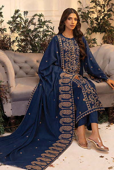 3 Pc Stitched Embroidered Winter Suits Collection By Lakhany - 04