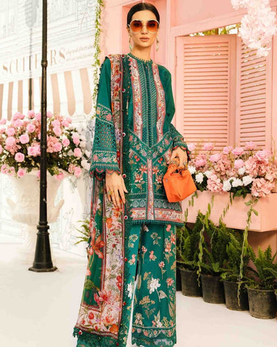 3 Piece Stitched Embroidered Lawn Suit From Maria.B By M.Prints Eid Edit Collection'25 - 04