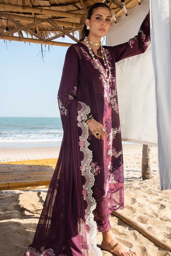 Saira Shakira 3 Piece Luxury Lawn Collection'25-DAHLIA-B