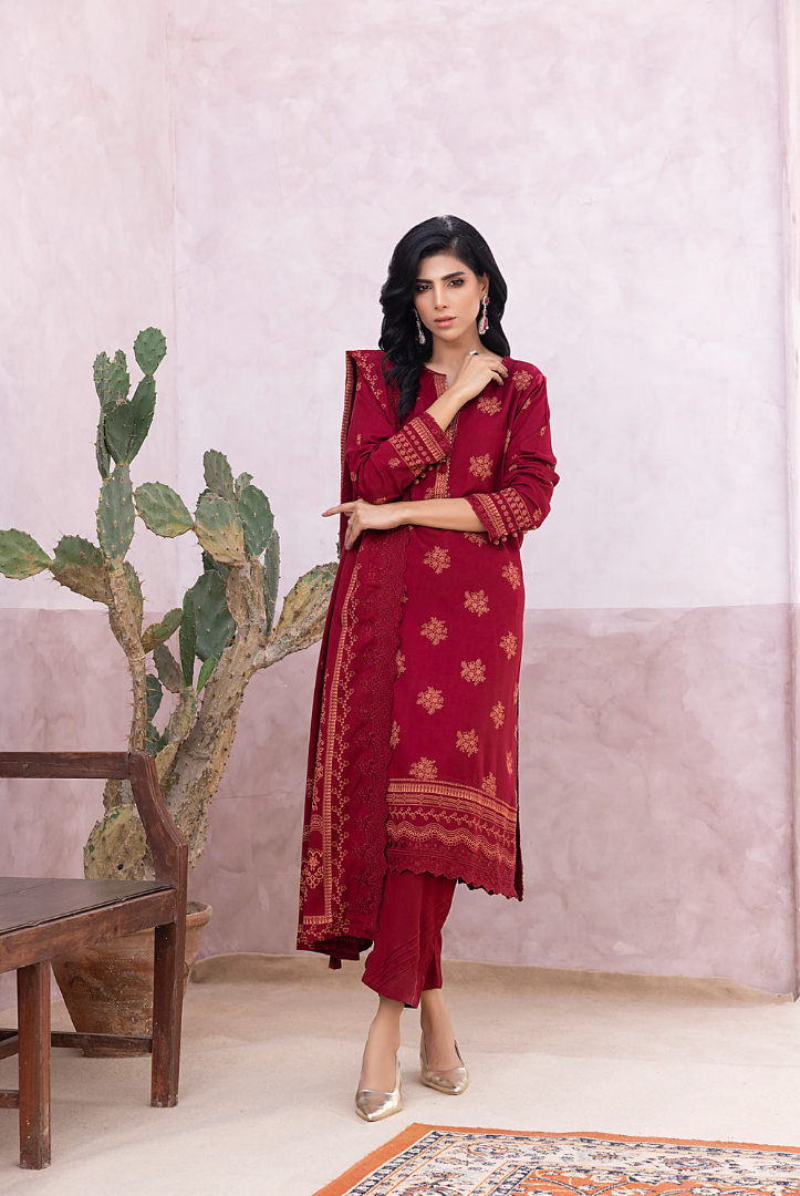 3 Piece Stitched Winter Essentials By LSM Lakhany Embroidered Cashmi Wool LG-SG-0019-C