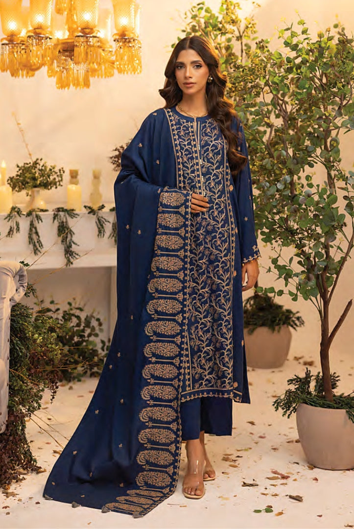 3 Pc Stitched Embroidered Winter Suits Collection By Lakhany - 04