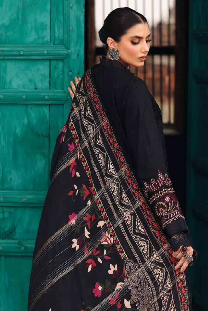3 Piece Stitched Embroidered Jacquard Suits Collection By Nureh Maya Linen - 04