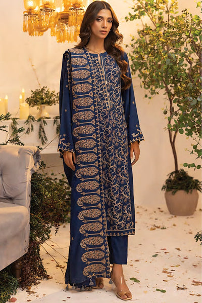 3 Pc Stitched Embroidered Winter Suits Collection By Lakhany - 04