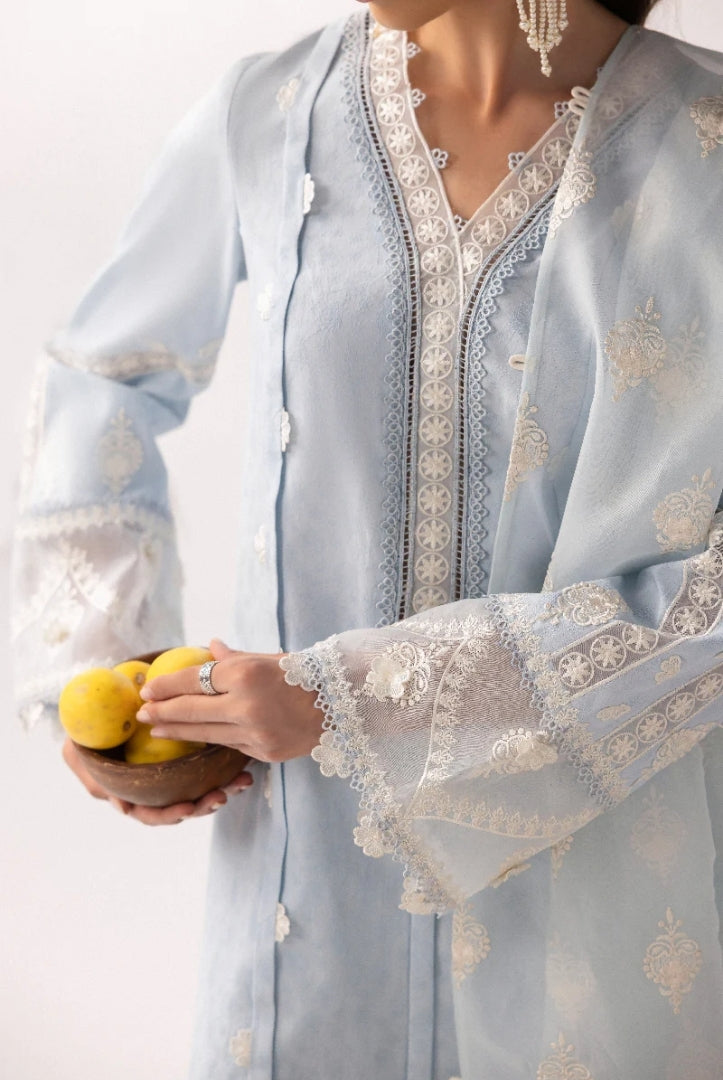 3 Piece Stitched Luxury Suits From Qalamkar Basic Pret'25 Collection - WARDAH