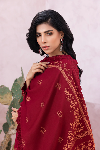 3 Piece Stitched Winter Essentials By LSM Lakhany Embroidered Cashmi Wool LG-SG-0019-C