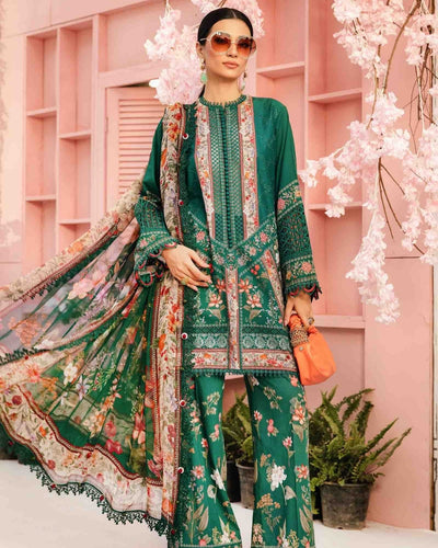 3 Piece Stitched Embroidered Lawn Suit From Maria.B By M.Prints Eid Edit Collection'25 - 04