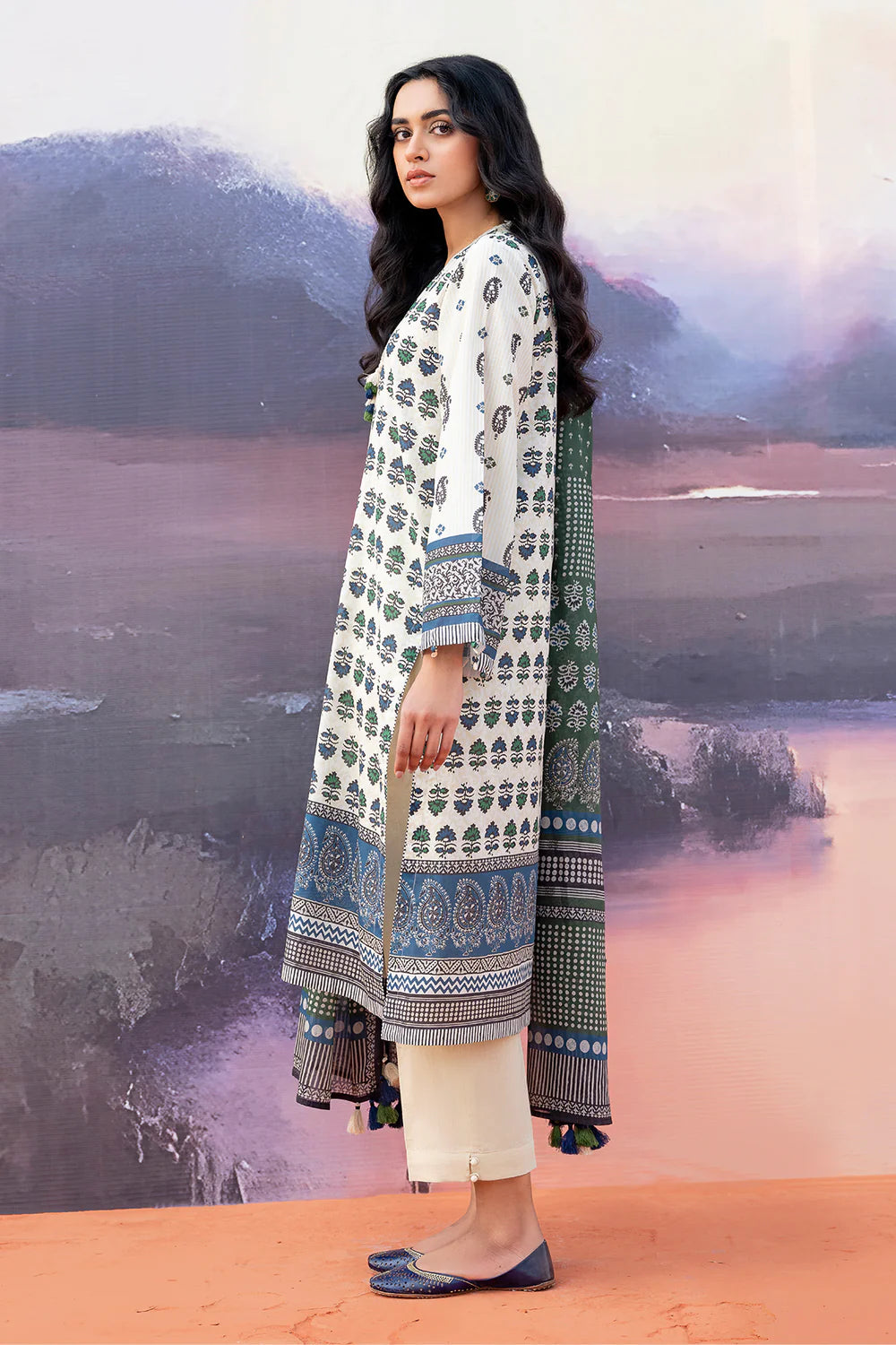 Sahar Print Edit 3 Piece Stitched Suit - 03