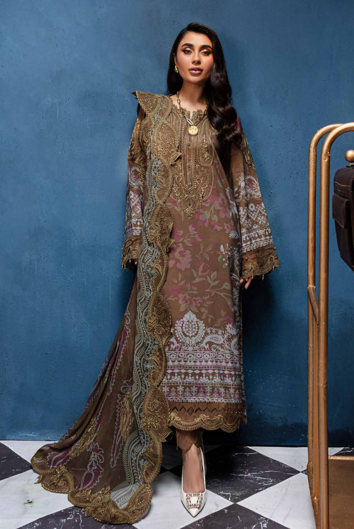 3 Piece Stitched Embroidered Suits From Gardenia By Nureh - 05