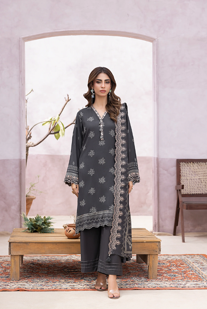 3 Piece Stitched Winter Essentials By LSM Lakhany Embroidered Cashmi Wool LG-SG-0019-AА