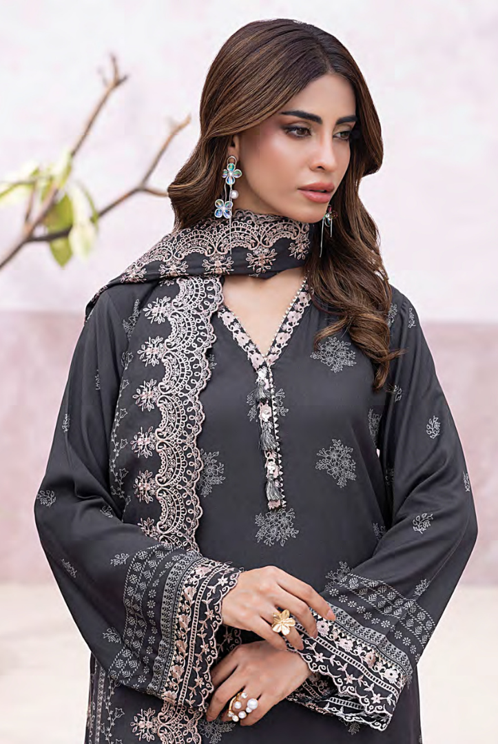 3 Piece Stitched Winter Essentials By LSM Lakhany Embroidered Cashmi Wool LG-SG-0019-AА