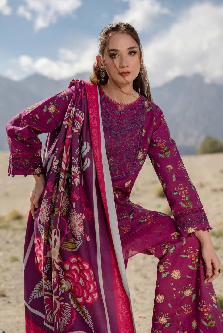 3 Piece Stitched Printed Khaddar Suit From M.Basics By Maria.B Collection - 05