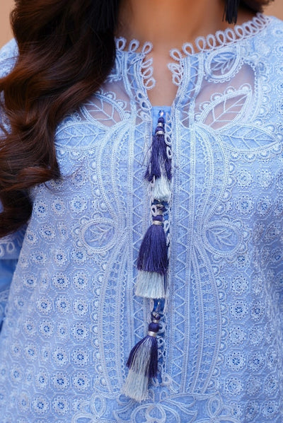 Qaus-e-Qaza 3 Piece Stitched Luxury Eid Lawn'24 Suit - NAZAKAT