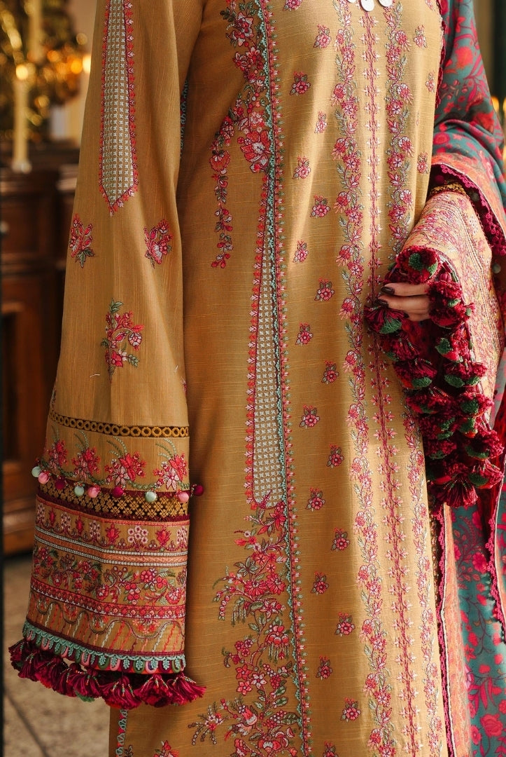 3 Piece Stitched Luxury Winter Shawl Suits Collection'24 By Hussain Rehar - HORAIN