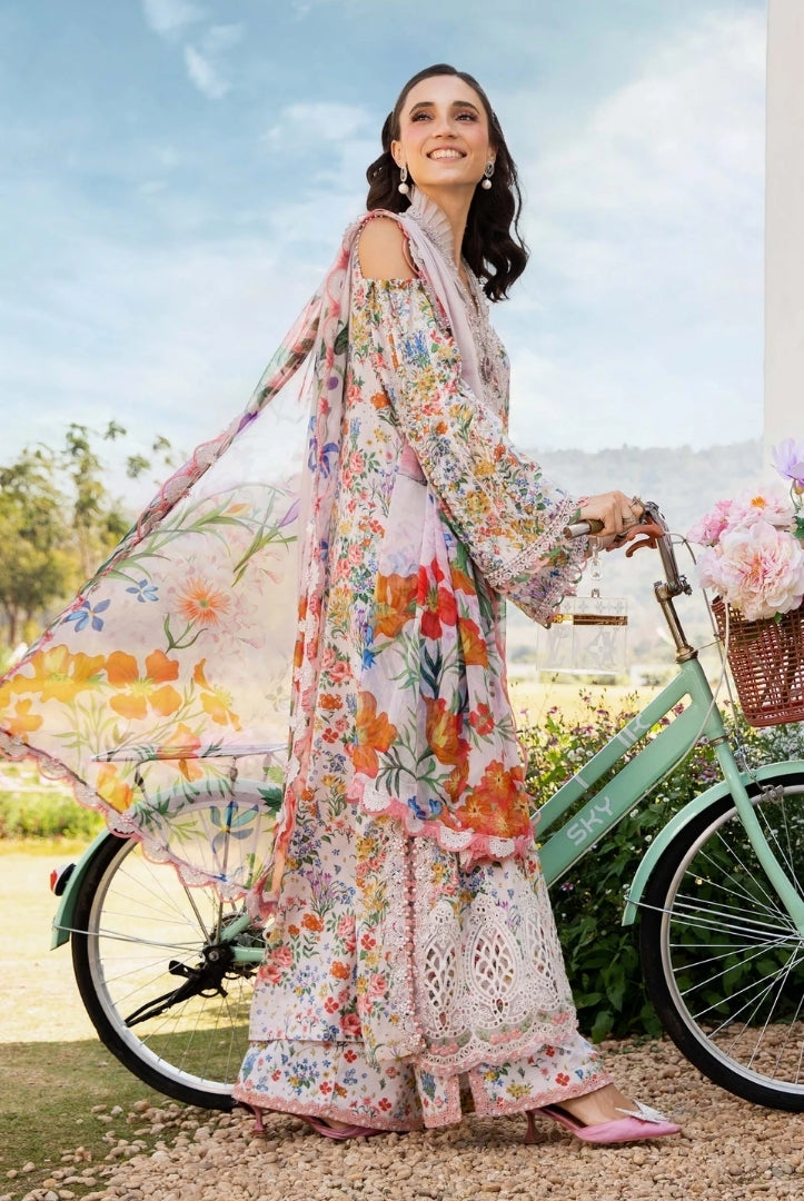 3 Piece Stitched Printed Lawn Suit From Maria.B M.Prints Spring Summer'25 Collection - 05