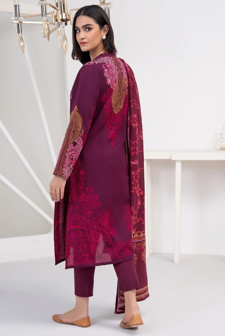 3 Pc Stitched Printed Khaddar Suit By Limelight Winter Collection - 51