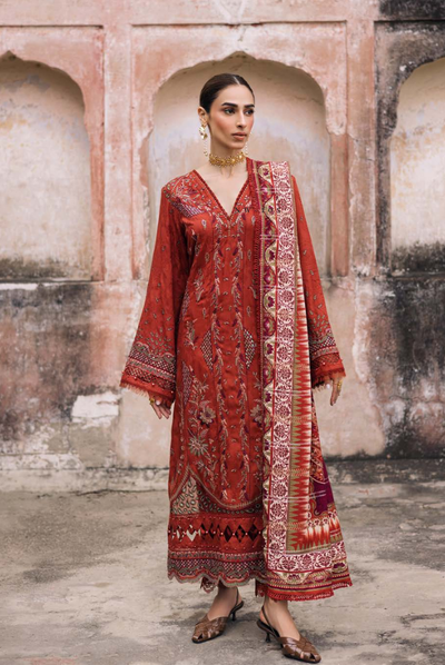 3 Piece Stitched Maya by Nureh Embroidered Self Linen Jacquard NU25MYA - NW-105