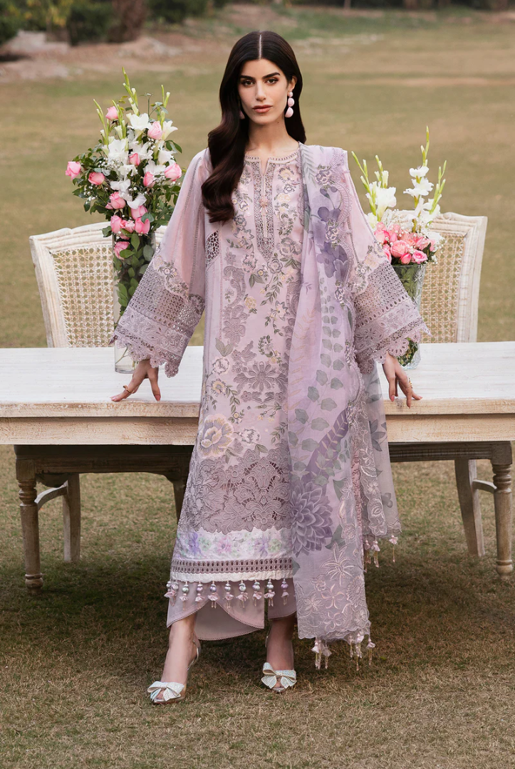 3 Piece Stitched Embroidered Lawn Suit From Baroque Eid Lawn'25 Collection - 08