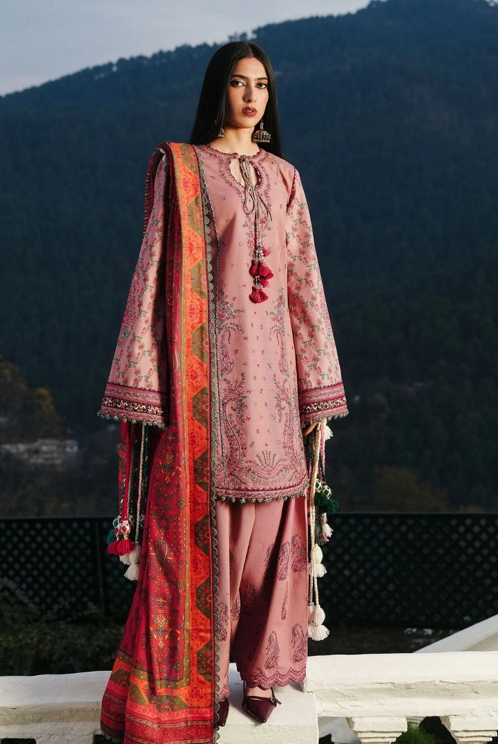 3 Piece Stitched Luxury Winter Shawl Suits Collection'24 By Hussain Rehar - MEHR