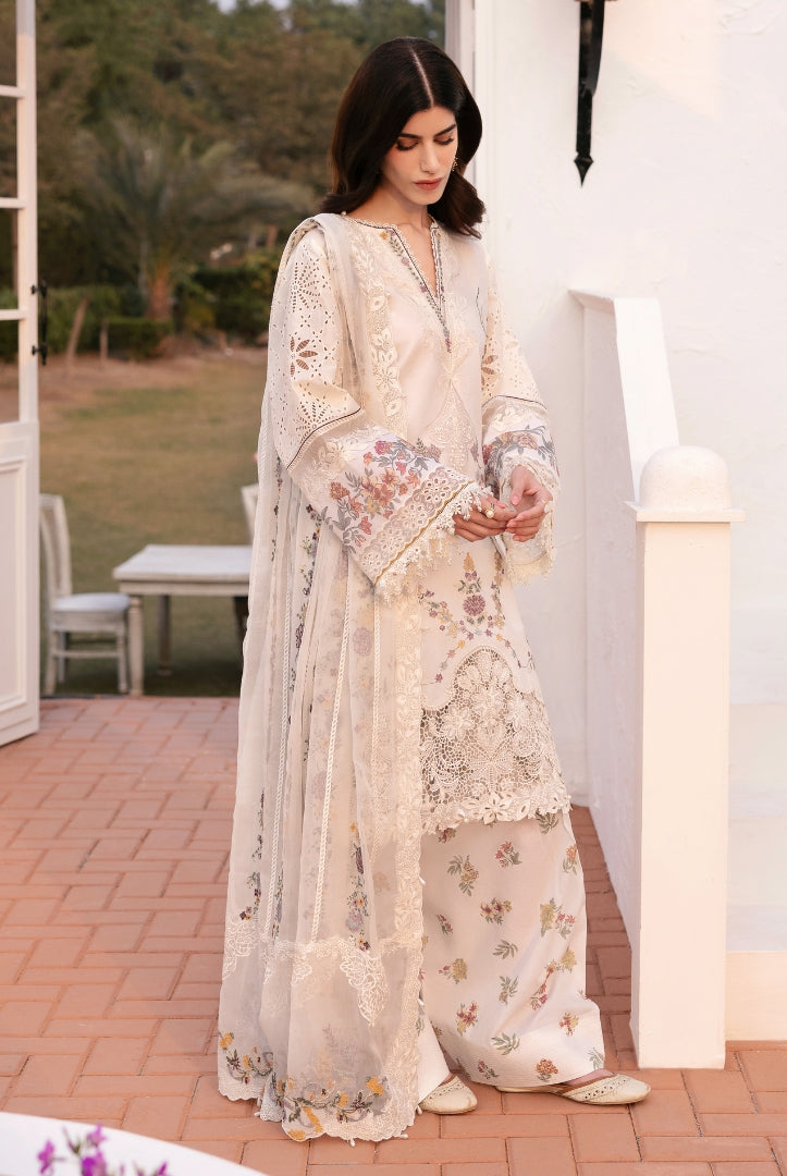 3 Piece Stitched Embroidered Lawn Suit From Baroque Eid Lawn'25 Collection - 06
