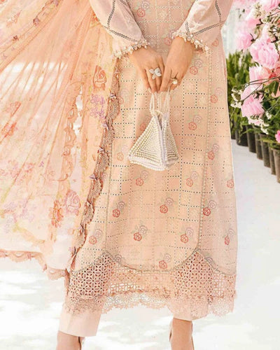 3 Piece Stitched Embroidered Lawn Suit From Maria.B By M.Prints Eid Edit Collection'25 - 06