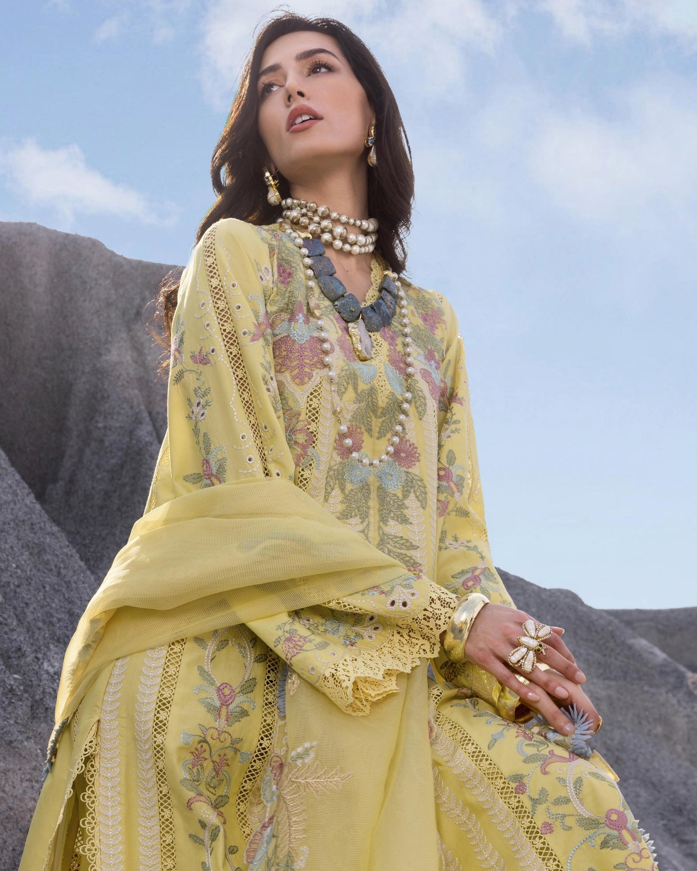 Saira Shakira 3 Piece Luxury Lawn Collection'25-DILARA-B