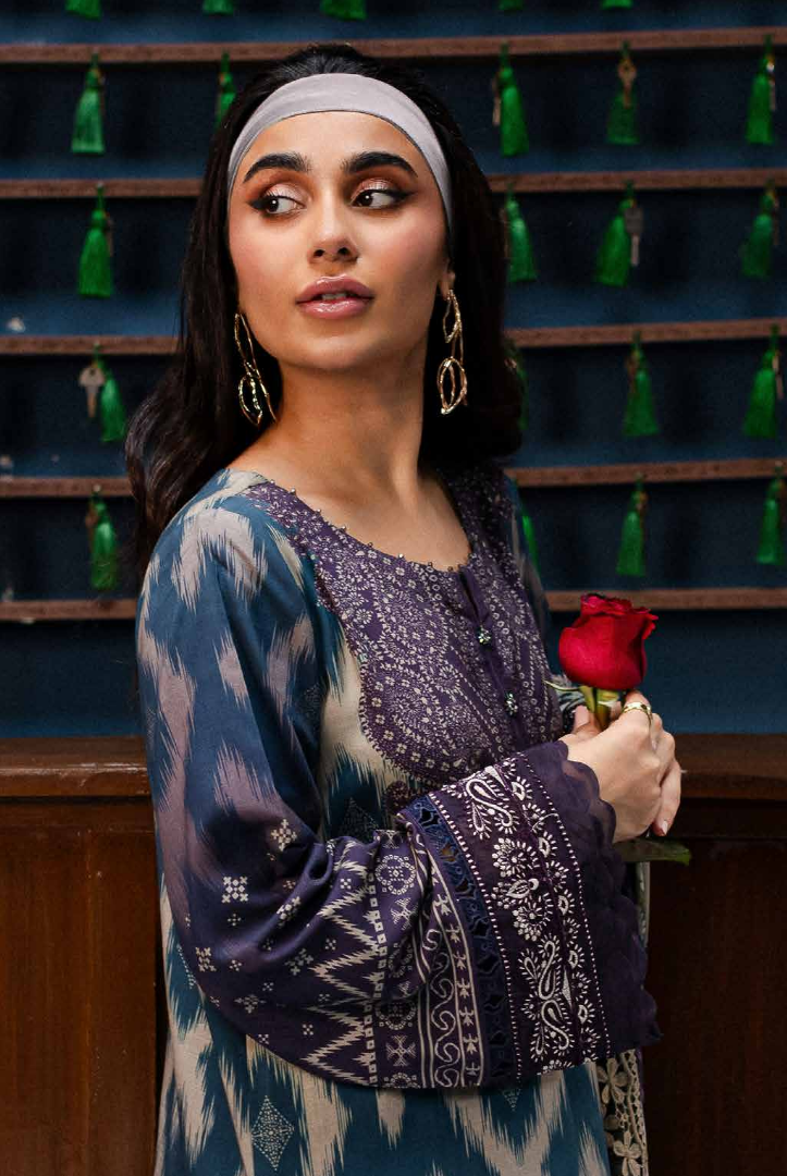 3 Piece Stitched Embroidered Suits From Gardenia By Nureh - 06