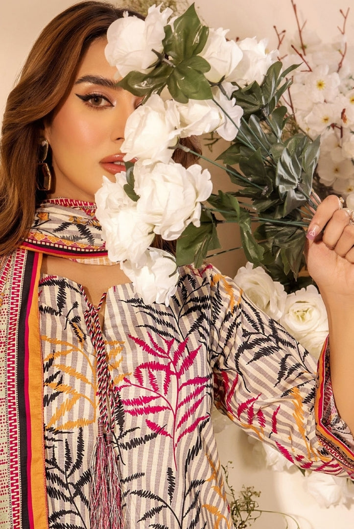 3 Piece Stitched Digital Printed Doria Cambric Suits From Safwa By Koka - 06