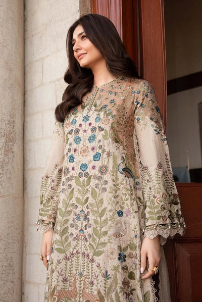 3 Piece Stitched Embroidered Linen Suit From Maria.B Winter Luxe'24 Collection - 06