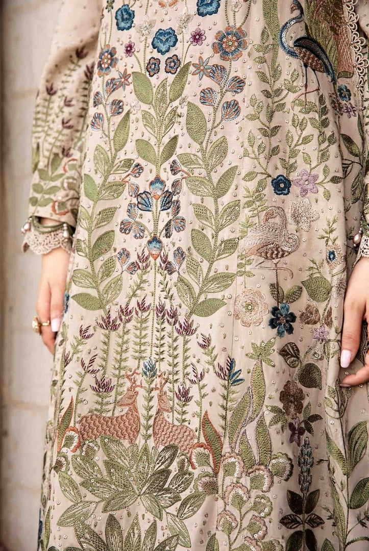 3 Piece Stitched Embroidered Linen Suit From Maria.B Winter Luxe'24 Collection - 06