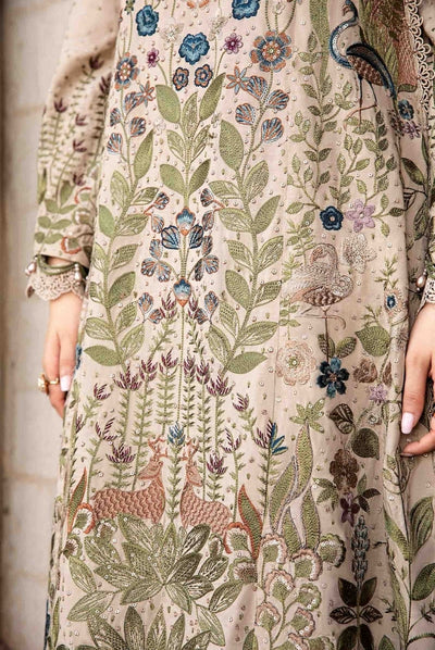 3 Piece Stitched Embroidered Linen Suit From Maria.B Winter Luxe'24 Collection - 06