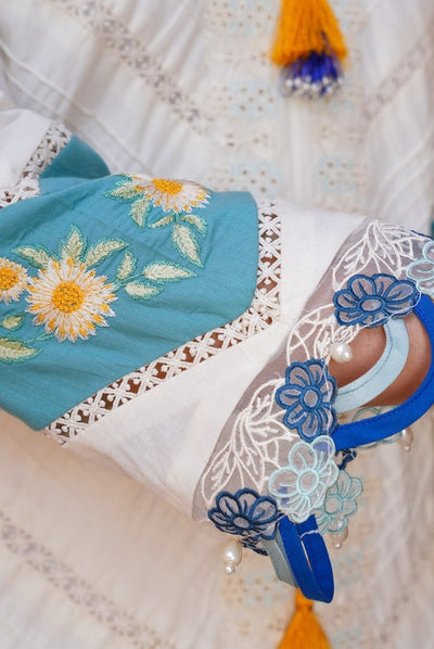 Qaus-e-Qaza 3 Piece Stitched Luxury Eid Lawn'24 Suit - ZEEBA