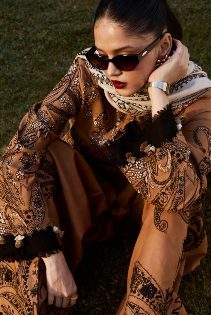 3 Piece Stitched Embroidered Khaddar Suit From Zara Shahjahan Winter Shawl Collection - ROYA