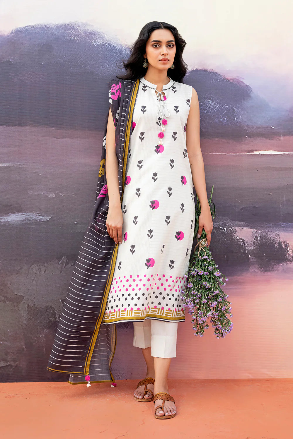 Sahar Print Edit 3 Piece Stitched Suit - 04